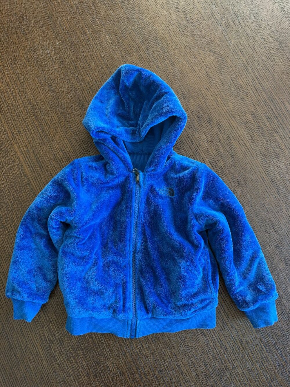 The North Face Toddler 3T Reversible Blue Fleece Full Zip Hoodie Jacket